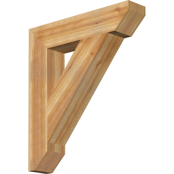 Ekena Millwork Traditional Slat Rough Sawn Bracket, Western Red Cedar, 6"W x 30"D x 34"H BKT06X30X34TRA06RWR - main